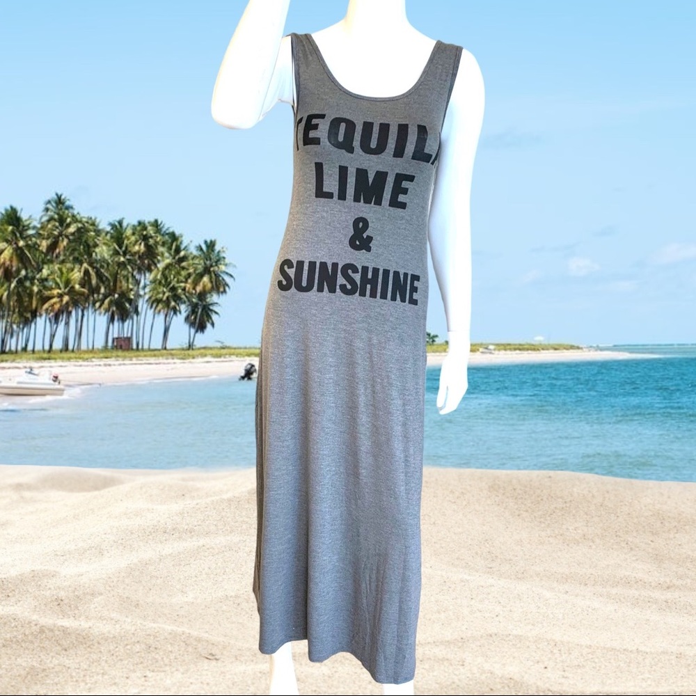 KALI REVE TEQUILA-LIME-SUNSHINE MAXI DRESS. Women’s Size Small